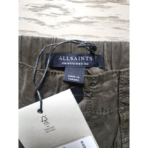 NWT AllSaints Freda Tensel Cargo Trousers Joggers Sz 0 - Picture 12 of 12